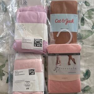 Girls Pink nude white black dance Tights Cat & Jack, Danskin, H&M sizes 7/8-10